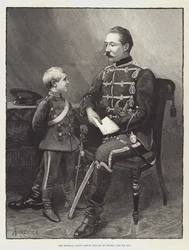 Il principe ereditario imperiale Guglielmo di Prussia e suo figlio